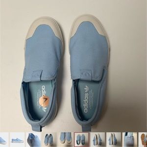 NEW Adidas Nizza Slip On Shoes Blue&Crystal White